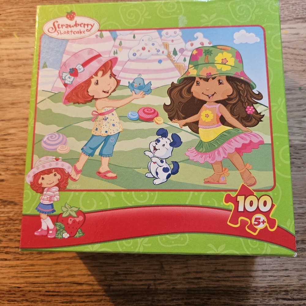 Strawberry Shortcake Puzzle Y2K Kids Toy 100 peices 2007